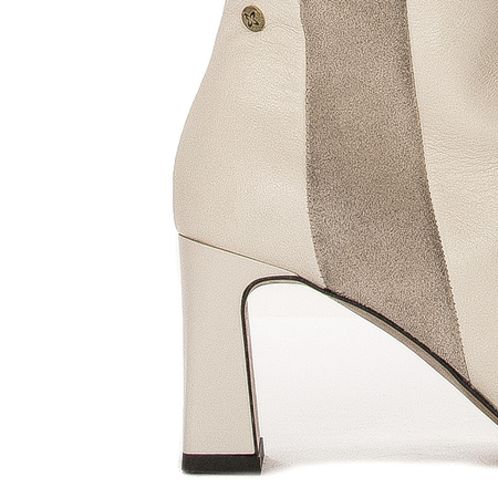 Maciejka Light Beige Knee-High Boots 05784-22/00-8