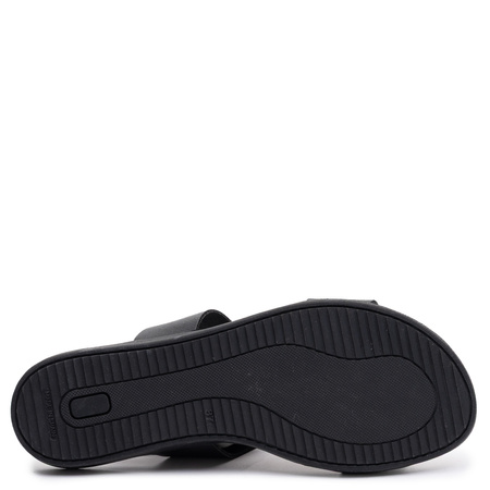 Maciejka Leather Flat Sandals Geometric Pattern Black E7403-01/00-1