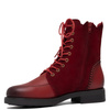 Maciejka Leather Lace-Up Boots Flat Heel Red A7155-08/00-7