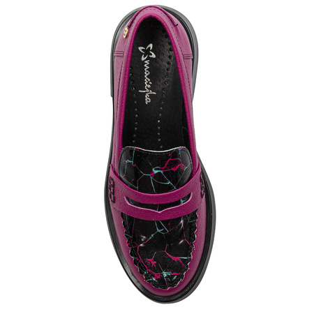 Maciejka Women's Shoes Fuchsia Leather Lords 06250-15/00-1