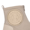 Maciejka Craftsmanship Leather-Textile Ankle Boots Front-Zip Light Beige 06297-22/00-8