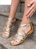 Maciejka Women's sandals natural leather shine Gold