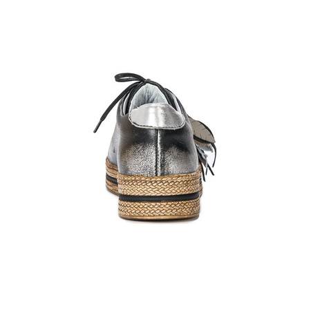 Maciejka Black on Silver Low Shoes