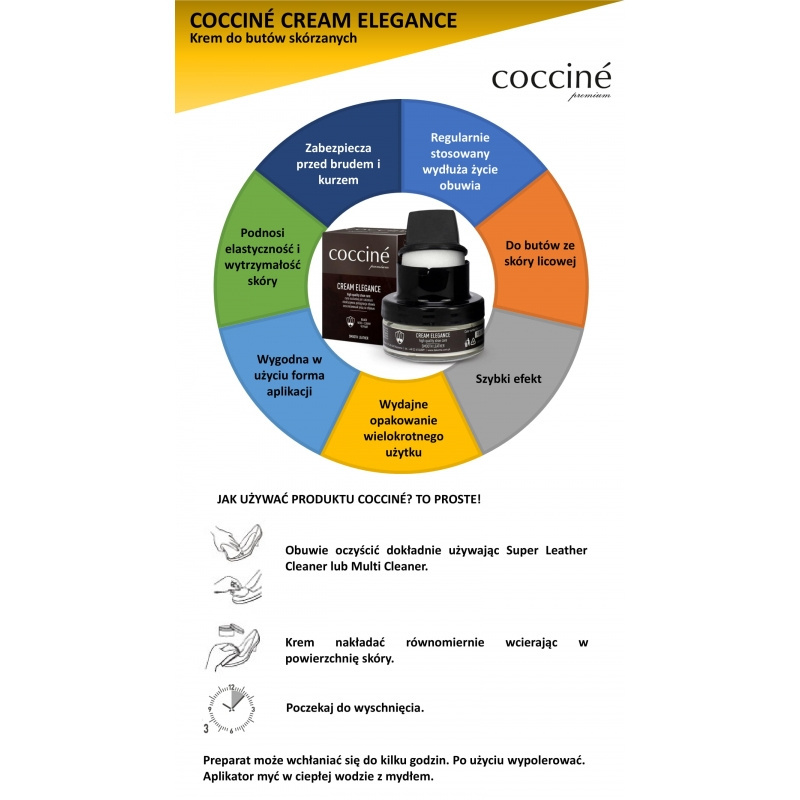 Coccine Professional Smooth Leather Cream Elegance Black 55-26-50-02C