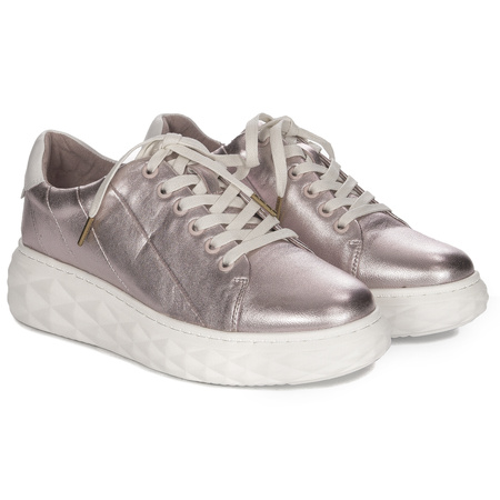 Maciejka Leather Metallic Copper Platform Sneakers N6481-32/00-1