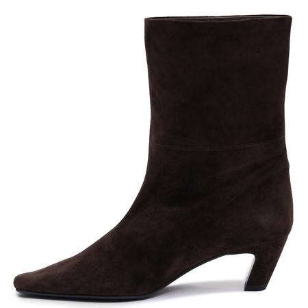 Maciejka Suede Women's Heeled Ankle Boots Chocolate Brown K7791-02/00-7
