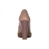 Maciejka Leather Pumps Platform Block Heel Pink Nude 02629-28/00-1