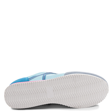 Maciejka Sneakersy Skórzane Wielokolorowe Patchworkowe Niebieskie M7355-06/00-7