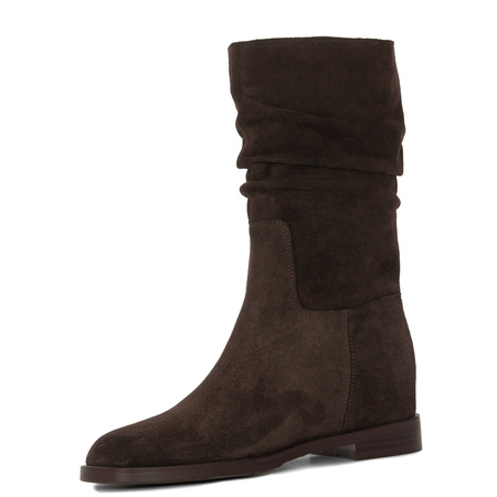Maciejka Ankle Boots Suede Leather Hidden Wedge Slip-On Brown K7211-02/00-8