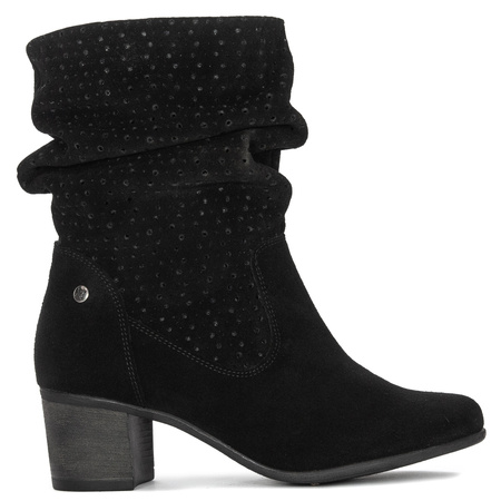 Maciejka Women's Leather Velour Boots Black