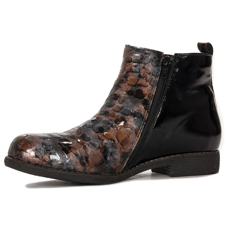 Maciejka Black + Brown Leather Women's Boots