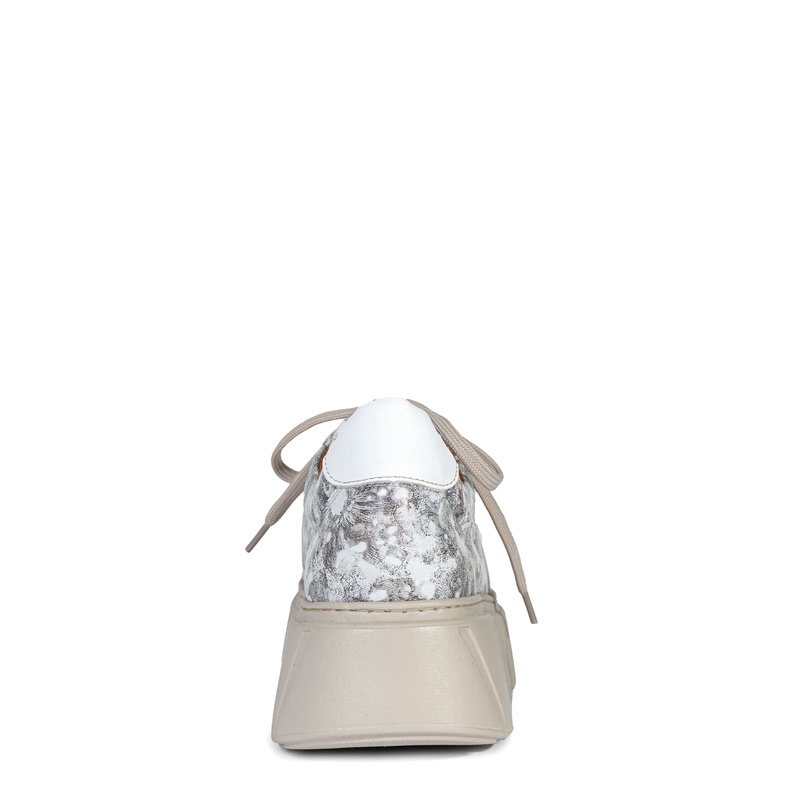 Maciejka Artisanal Handcrafted Women's Leather Platform Sneakers Beige 6891W-02/00-8