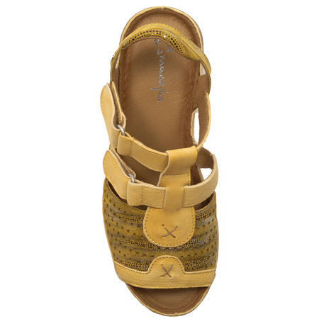 Maciejka Women's Leather Sandals Yellow