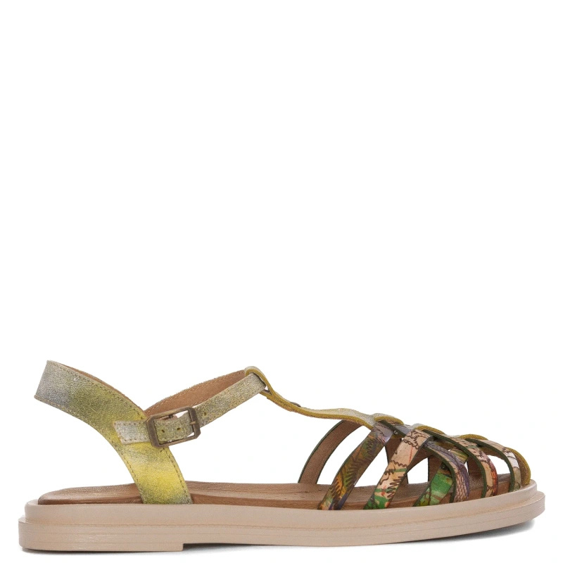 Maciejka Women's Leather Yellow Sandals
