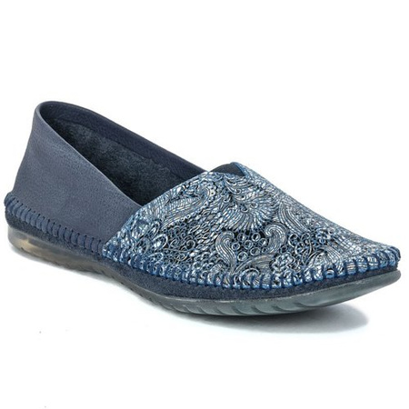 Maciejka Navy Flat Shoes 01930-68/00-0