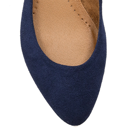 Maciejka women's Navy leather Ballerina