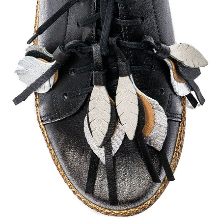 Maciejka Black on Silver Low Shoes