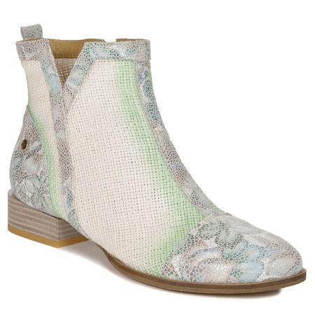 Maciejka Women's leather turquoise boots