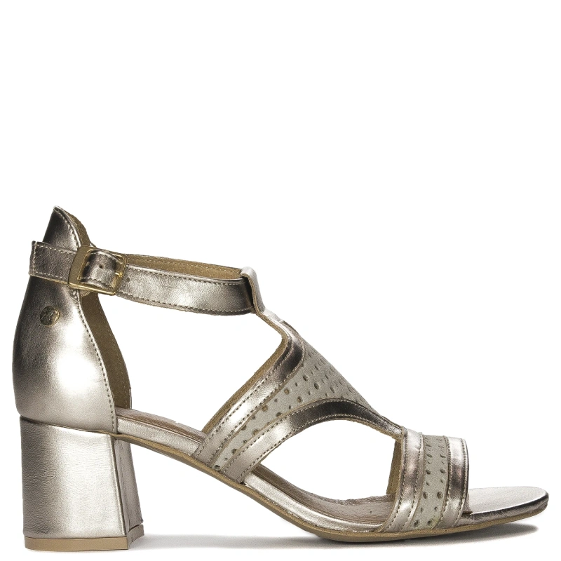 Maciejka Gold + Beige Sandals 06459-25/00-5