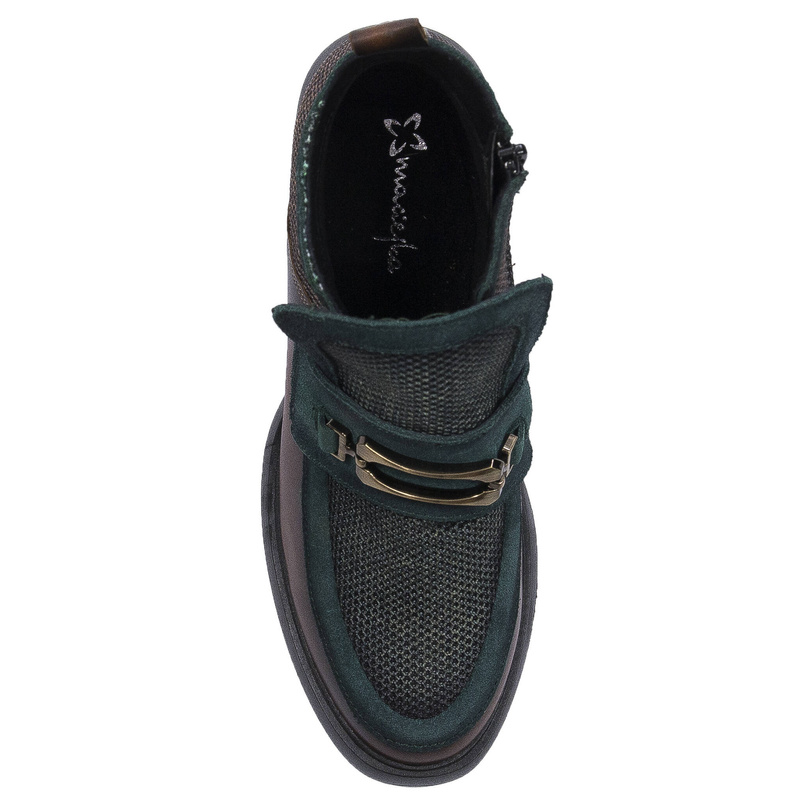Maciejka Brown Green Women's Boots 06747-29/00-8
