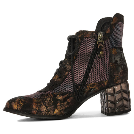 Maciejka Women's Leather Boots Brown + Maroon