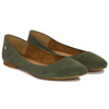 Maciejka Leather Ballet Flats Almond Toe Olive 04100-45/00-8