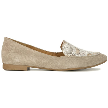 Maciejka Beige Gold Moccasins 04958-04/00-8