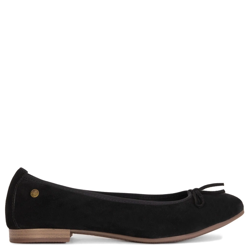 Maciejka Skórzane Baleriny Klasyczne Z Kokardką Czarne P6800-20/00-0