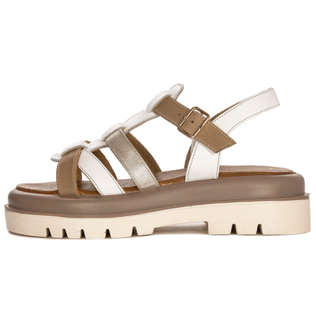 Maciejka Ginger and White Sandals 06101-11-00-5