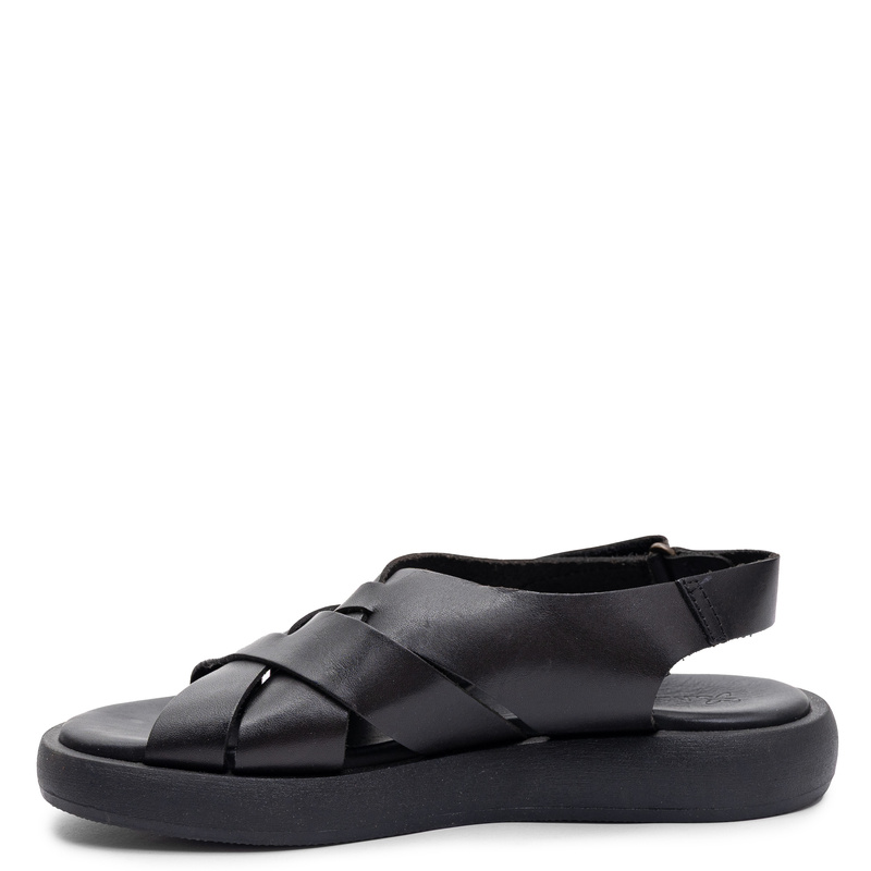 Maciejka Leather Platform Sandals Black E7397-01/00-0