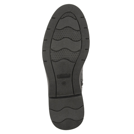 Maciejka Leather Ankle Boots Patent Snake-Embossed Black P7219-01/00-7