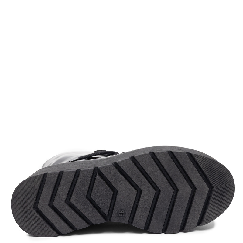 Maciejka Leather Platform Boots Black 6762W-20/00-6
