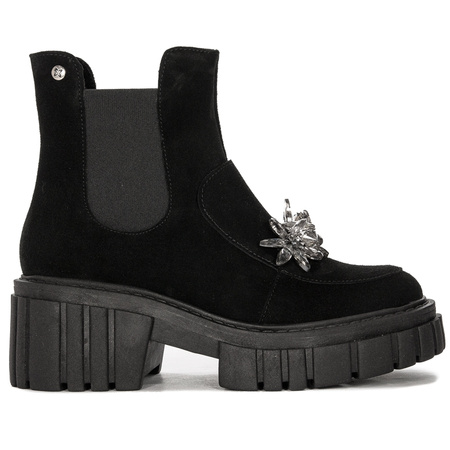 Maciejka Black Suede women's Boots 2857J-05/00-8