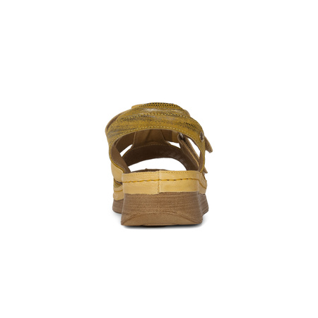 Maciejka Women's Leather Sandals Yellow