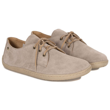 Maciejka Skórzane Półbuty BAREFOOT Beżowe 06900-04/00-1