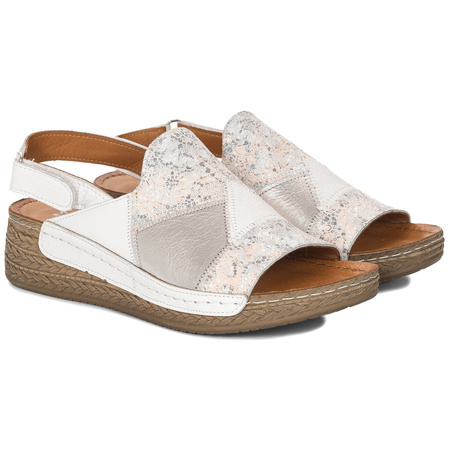 Maciejka Women's Leather White Sandals