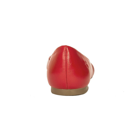 Maciejka Leather Ballet Flats Comfort Red 00903-49/00-5