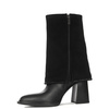 Maciejka Block-Heel Boots Suede and Leather Black K7206-01/00-8