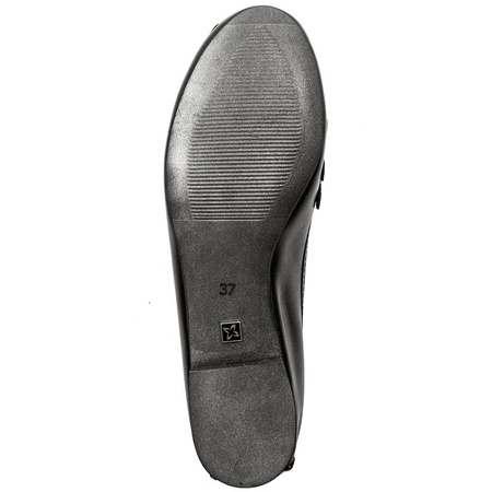 Maciejka Leather Ballerinas Woven Detail Black 01358-01/00-0