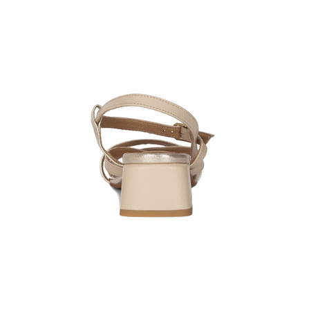  Maciejka Women's High Heel Leather Sandals Gold Beige