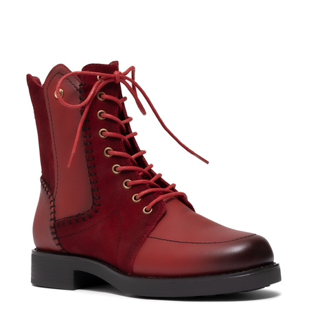 Maciejka Women's Leather Boots Red
