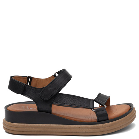 Maciejka Women's Leather Wedge Sandals Black L7634-01/00-1
