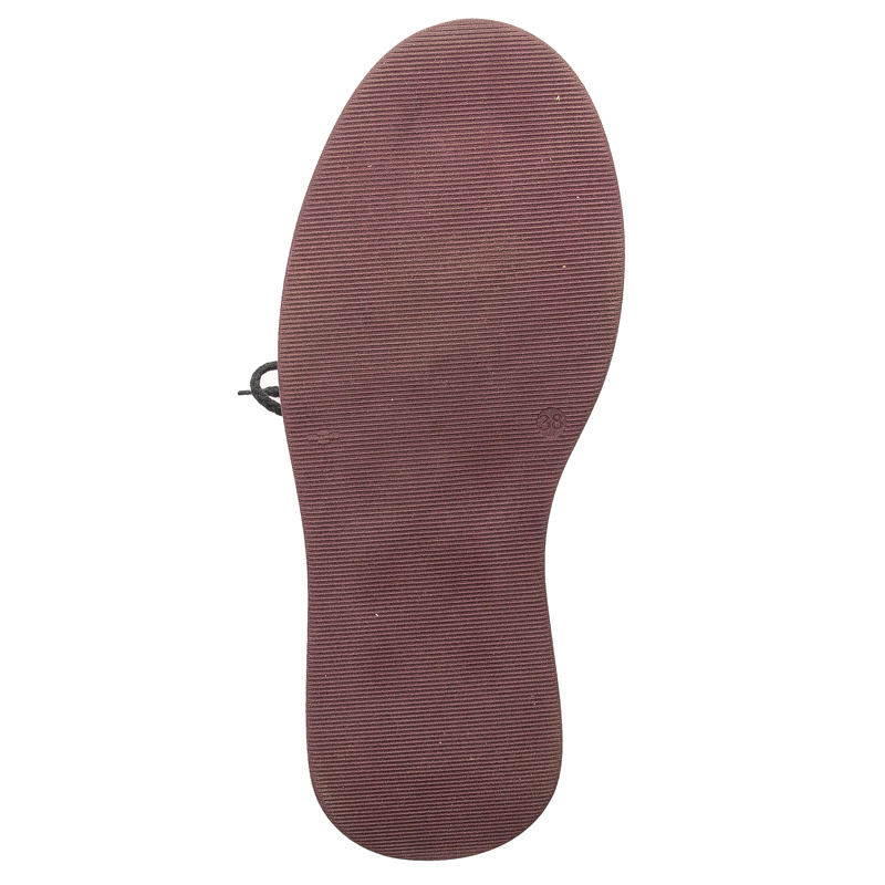 Maciejka Velour Leather Combat Boots on Platform Burgundy 06309-23/00-8