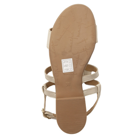 Maciejka Women's Leather Sandals Gold Beige