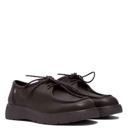 Maciejka Elegant Genuine Leather Lace-Up Shoes Brown K7189-02/00-1