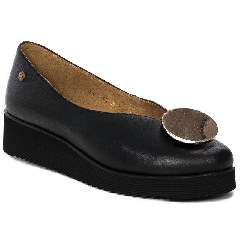 Maciejka Black leather Shoes 5315B-01/00-5
