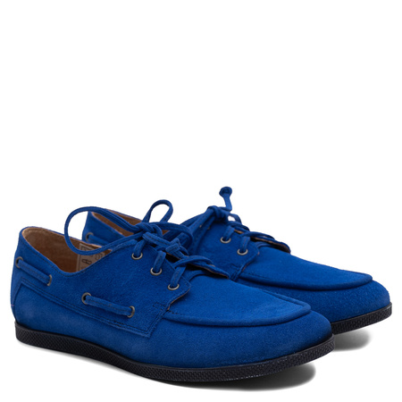 Maciejka Leather Shoes Suede Blue 07799-43/00-1