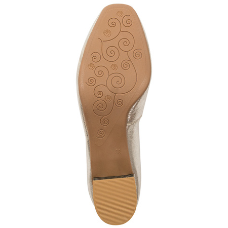 Maciejka Women's Gold Leather Pumps 05960-25/00-1