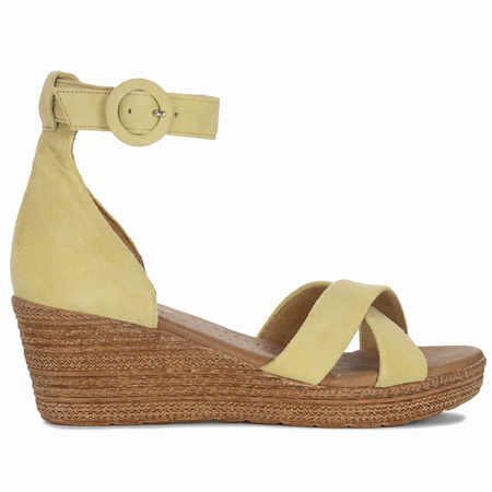 Maciejka Women's Leather Sandals Yellow