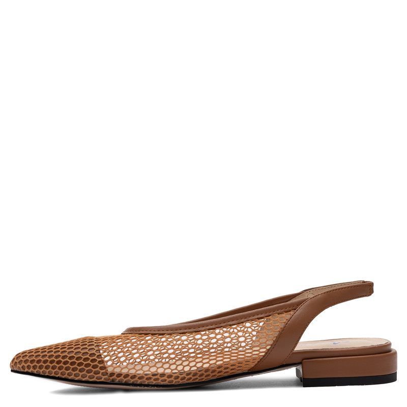 Maciejka Półbuty Siateczkowe Slingback Brązowe K7525-29/00-1